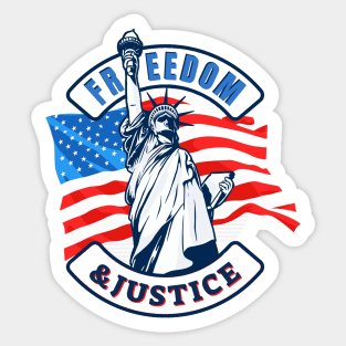 Freedom & Justice Sticker